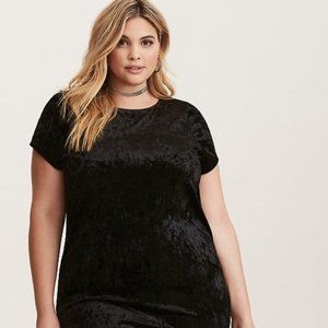 Torrid Crushed Velvet T-Shirt Dress Size 2 - image 1